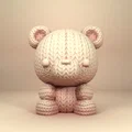 Mô hình gấu bông Knitted Bear: File in 3D len đan siêu đáng yêu - Thumbnail 2