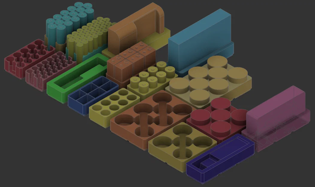 Gridfinity Maximized - Khay lưu trữ pin tối ưu diện tích - Image 5