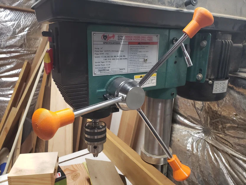 Núm vặn thay thế cho máy khoan Grizzly M12 - In 3D tiện dụng - Image 4