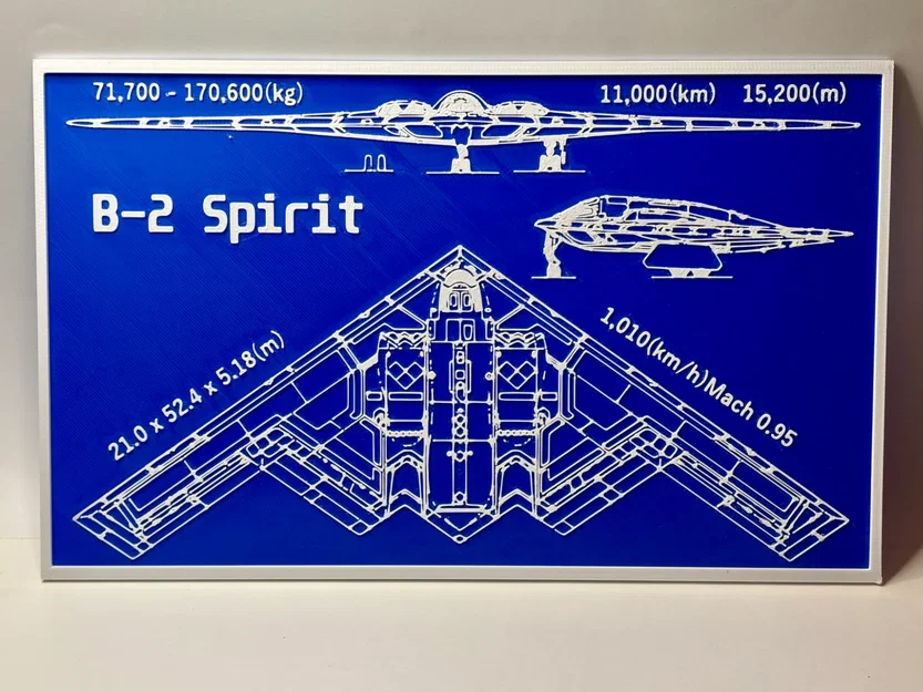 Mô hình in 3D Bản vẽ kỹ thuật máy bay B-2 Spirit độc đáo - Image 1