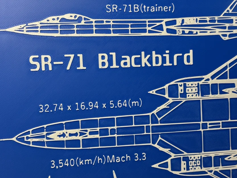 Mô hình tranh in 3D kỹ thuật SR-71 Blackbird - Thiết kế độc đáo - Image 1