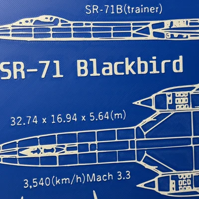 Mô hình tranh in 3D kỹ thuật SR-71 Blackbird - Thiết kế độc đáo