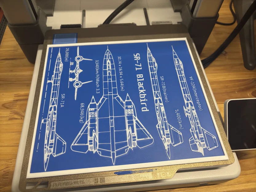 Mô hình tranh in 3D kỹ thuật SR-71 Blackbird - Thiết kế độc đáo - Image 3