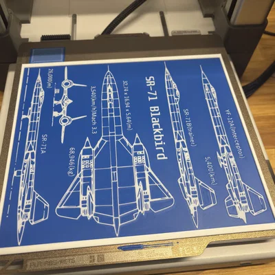 Mô hình tranh in 3D kỹ thuật SR-71 Blackbird - Thiết kế độc đáo