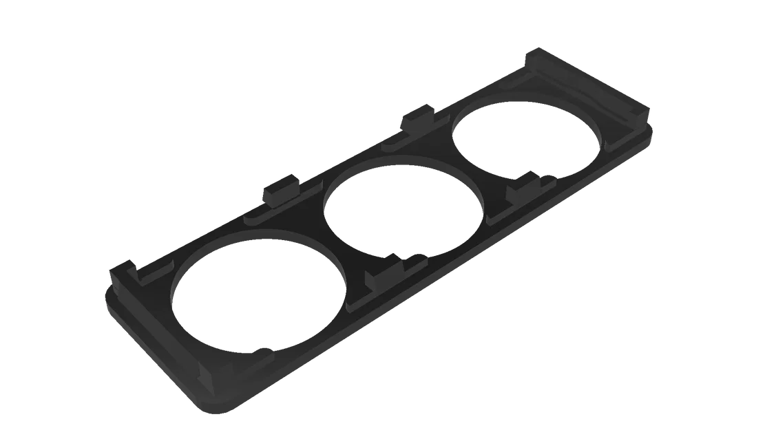 Bảng gắn 3 đồng hồ phụ 52mm cho radio BMW E30 và E36 - Image 2