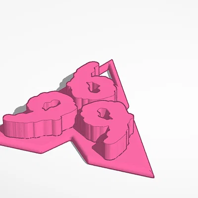 Mô hình 3D logo 999 của Juice WRLD độc đáo