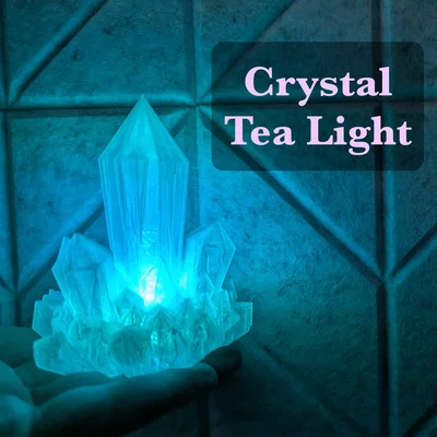 Vỏ bọc đèn trà LED hình khối pha lê