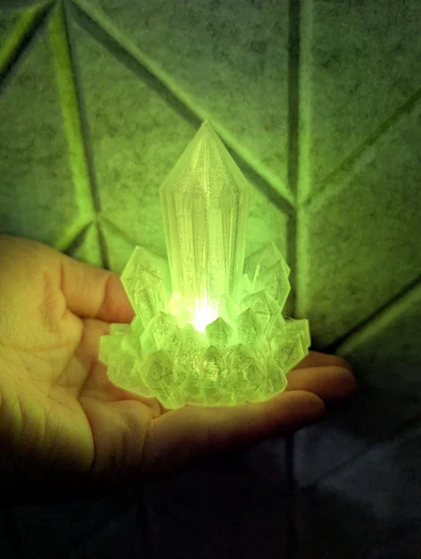 Vỏ bọc đèn trà LED hình khối pha lê - Image 2