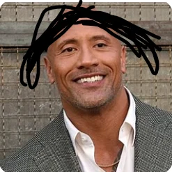 Mô hình 3D The Rock phiên bản xúc tu dreadlocks cực chất