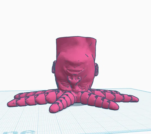 Mô hình 3D The Rock phiên bản xúc tu dreadlocks cực chất - Image 3