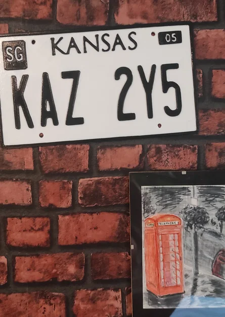 Mô hình biển số xe Supernatural KAZ 2Y5 trang trí cực chất - Image 2