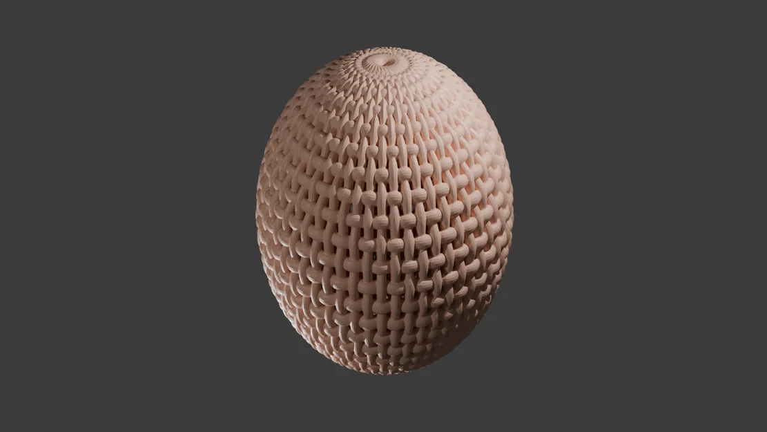 Mô hình quả trứng đan sợi (Woven Egg) 3D độc đáo trang trí đẹp - Image 1
