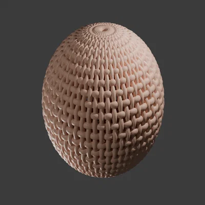Mô hình quả trứng đan sợi (Woven Egg) 3D độc đáo trang trí đẹp