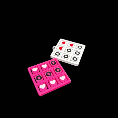 Bộ trò chơi cờ caro Valentine trái tim 3D (Tic Tac Toe)