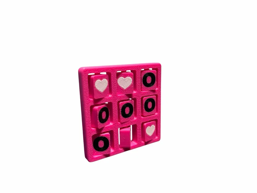 Bộ trò chơi cờ caro Valentine trái tim 3D (Tic Tac Toe) - Image 2