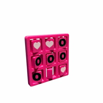 Bộ trò chơi cờ caro Valentine trái tim 3D (Tic Tac Toe)