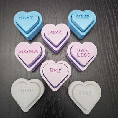 Trái tim Fidget Clicker 3D - Món quà Valentine cực chất