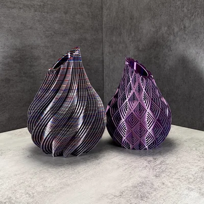 Bộ bình hoa trang trí Bulb Vases in 3D hiện đại độc đáo