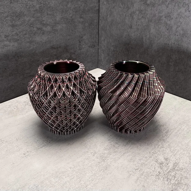 Bộ chậu cây trang trí Vortex Planters in 3D đẹp mắt - Image 7