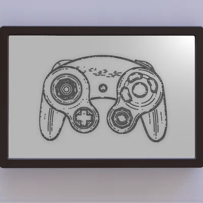 Tranh nghệ thuật theo bản vẽ bằng sáng chế tay cầm GameCube