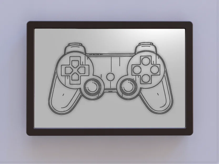 Mô hình nghệ thuật bản vẽ bằng sáng chế tay cầm PlayStation DualShock - Image 1