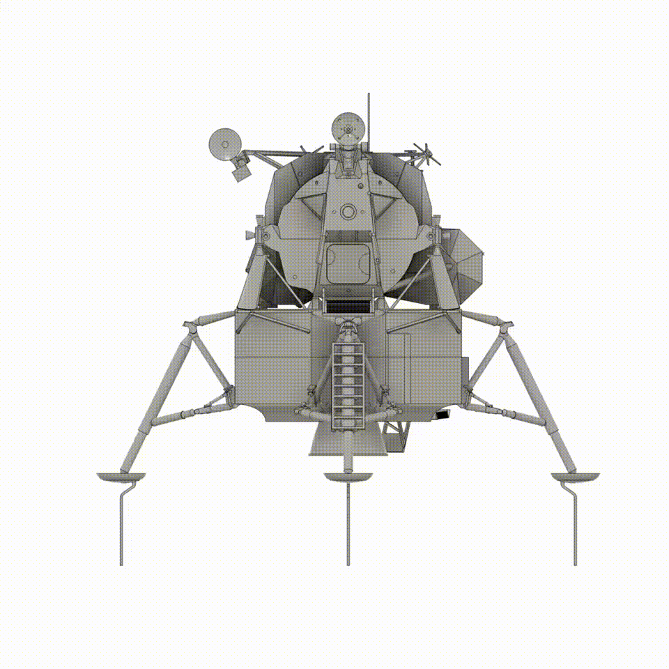 Mô hình Tàu đổ bộ mặt trăng Apollo (Apollo Lunar Module) tỉ lệ 1:32 - Image 2