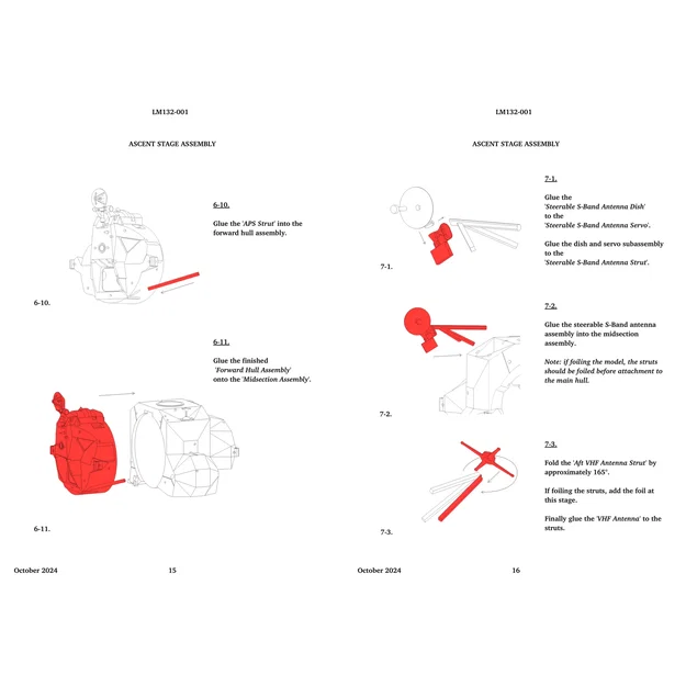 Mô hình Tàu đổ bộ mặt trăng Apollo (Apollo Lunar Module) tỉ lệ 1:32 - Image 15