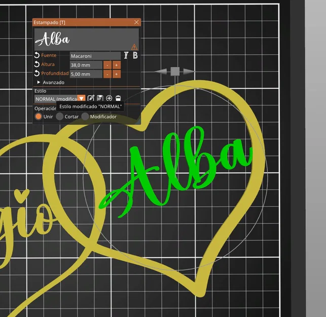Mô hình hai trái tim lồng nhau in 3D với tên tùy chỉnh cực đẹp - Image 3