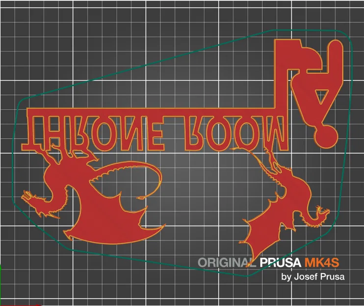 Biển báo nhà vệ sinh Throne Room hình rồng độc đáo in 3D - Image 4