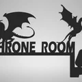 Biển báo nhà vệ sinh Throne Room hình rồng độc đáo in 3D - Thumbnail 5
