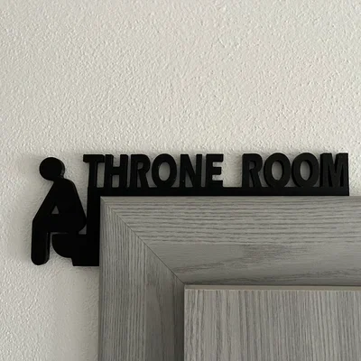 Biển báo phòng vệ sinh Throne Room 3D độc đáo