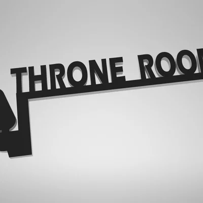 Biển báo phòng vệ sinh Throne Room 3D độc đáo