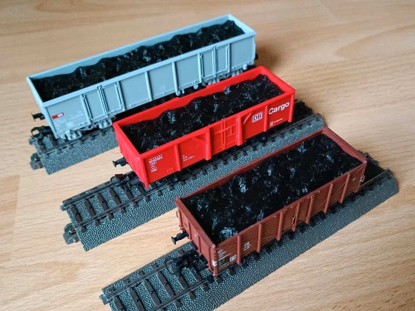 H0/HO Mô hình tải than cho toa xe Märklin Hochbordwagen - Image 1