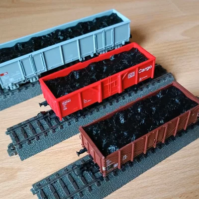 H0/HO Mô hình tải than cho toa xe Märklin Hochbordwagen