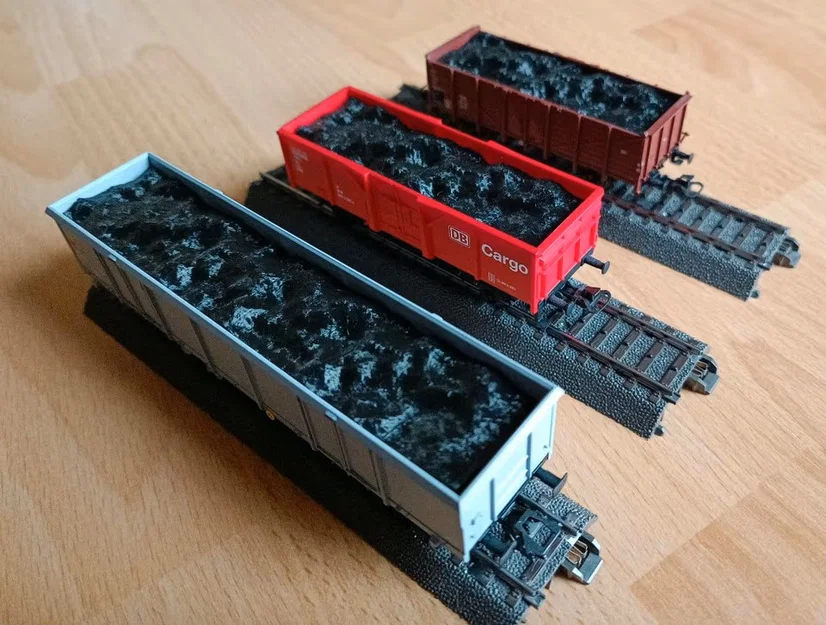 H0/HO Mô hình tải than cho toa xe Märklin Hochbordwagen - Image 3