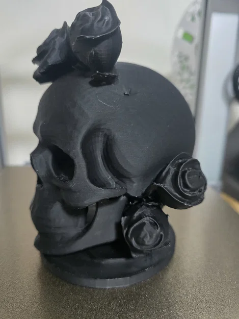 Mô hình đầu lâu hoa 3D cực chất (Skull with Flowers) - Image 1