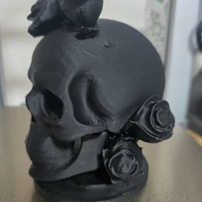 Mô hình đầu lâu hoa 3D cực chất (Skull with Flowers)