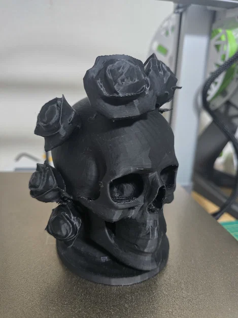 Mô hình đầu lâu hoa 3D cực chất (Skull with Flowers) - Image 2