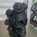 Mô hình đầu lâu hoa 3D cực chất (Skull with Flowers) - Thumbnail 2