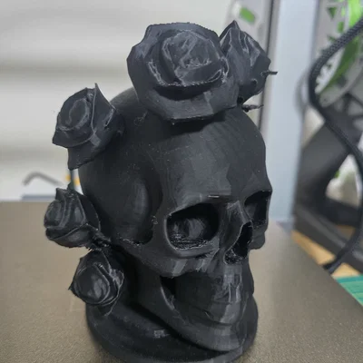 Mô hình đầu lâu hoa 3D cực chất (Skull with Flowers)