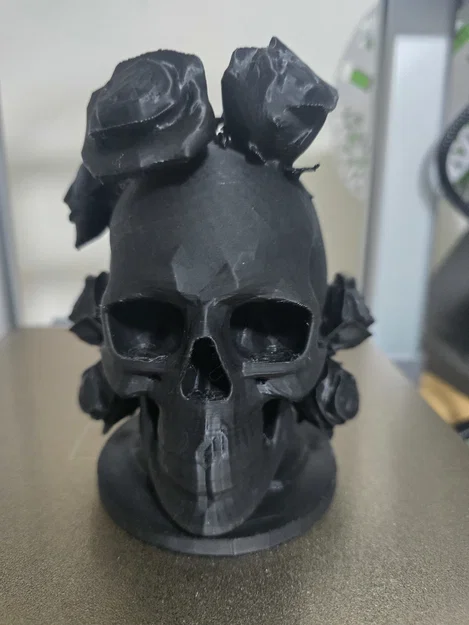 Mô hình đầu lâu hoa 3D cực chất (Skull with Flowers) - Image 3