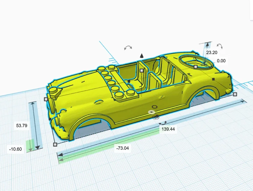 Mô hình xe cổ Mercedes 220SE Cabriolet 1960 phong cách LEGO 3D - Image 2
