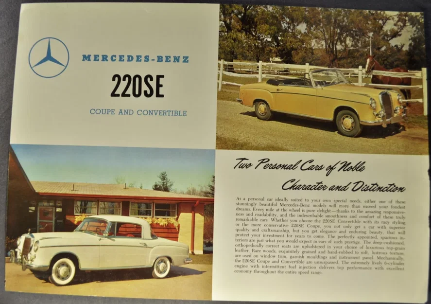 Mô hình xe cổ Mercedes 220SE Cabriolet 1960 phong cách LEGO 3D - Image 5