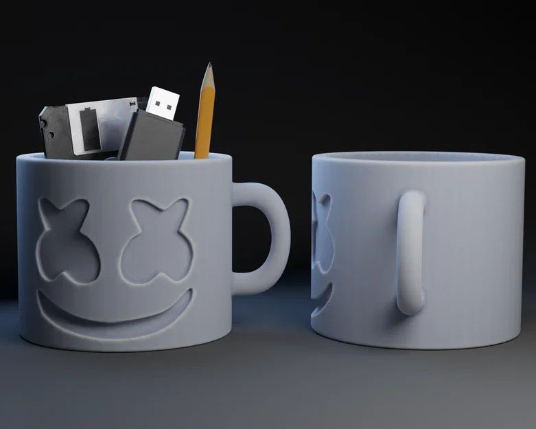 Cốc Đựng Đồ Đa Năng Phong Cách Marshmallow DJ In 3D Cực Chất - Image 1