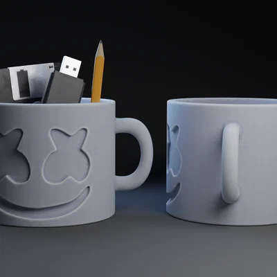 Cốc Đựng Đồ Đa Năng Phong Cách Marshmallow DJ In 3D Cực Chất