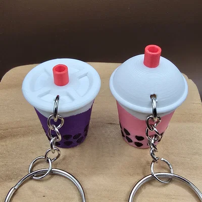 Móc khóa trà sữa Boba / Bubble Tea - Phiên bản Mini