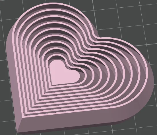 Mô hình Heart Fidget thư giãn - Đồ chơi in 3D trái tim - Image 1