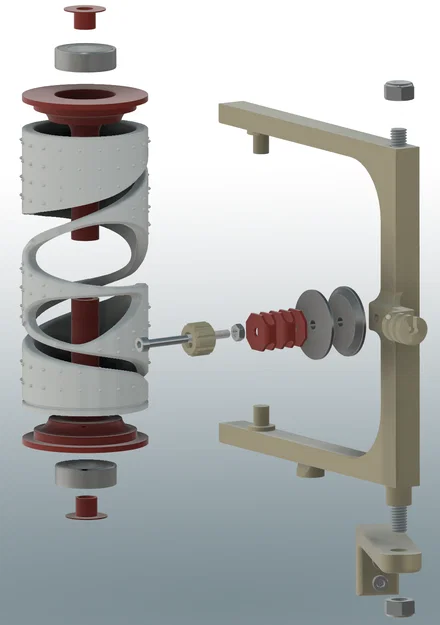 Yarn cone winder v2 - Máy quấn sợi len thủ công hoặc dùng motor - Image 15