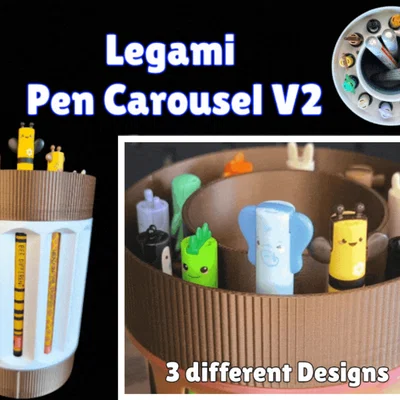 Legami Pen Carousel V2 - Khay Đựng Bút Xoay Thông Minh