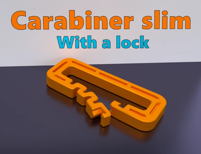 Móc khóa Carabiner slim có khóa - Phụ kiện in 3D tiện lợi - Image 1